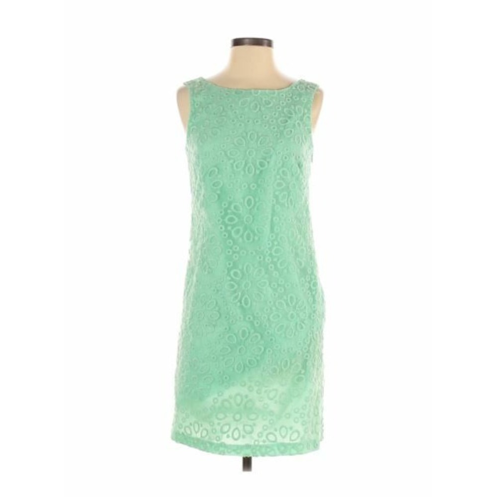 VGUC Oleg Cassini Eyelet Vintage Inspired Party Dress - Seafoam Green - Size 4